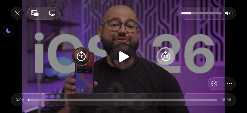 Gif animé montrant les effets sur les bouton lorsque l'option Réduction d'éclat est désactivée